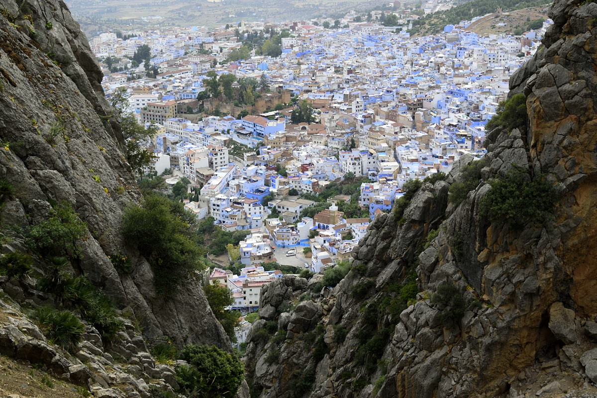 View of Chefchaouen from the Rocky Canyon hike